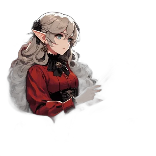 staff, dragon, face, flower transparent PNG cut-out