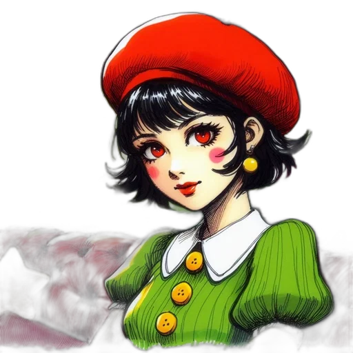 hat, face, staff, dress transparent PNG cut-out