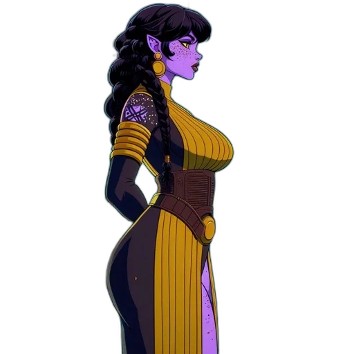 dress, concept art, fantasy art, comic book art transparent PNG cut-out