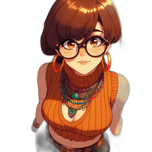 dress, jewelry, face, staff transparent PNG cut-out