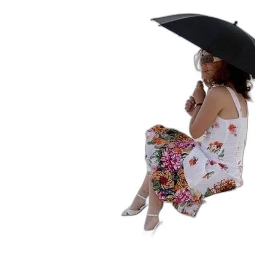 umbrella, dress, 3d render, rain transparent PNG cut-out