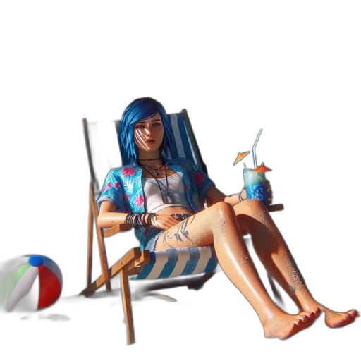 umbrella, concept art, 3d render, pixel art transparent PNG cut-out