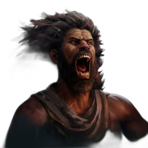 face, creature, staff, concept art transparent PNG cut-out