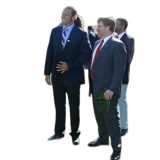 staff, jacket, two, men transparent PNG cut-out