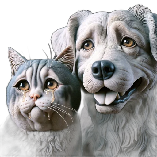 animal, face, photorealistic, oil painting transparent PNG cut-out