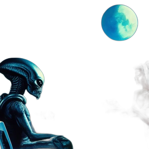 robot, concept art, comic book art, outer space transparent PNG cut-out