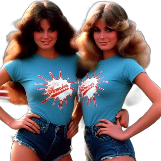 hair, two, women, matching transparent PNG cut-out