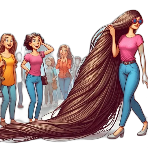 hair, dress, concept art, comic book art transparent PNG cut-out