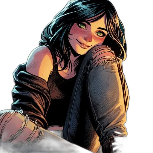 comic book art, concept art, cartoon, fantasy art transparent PNG cut-out