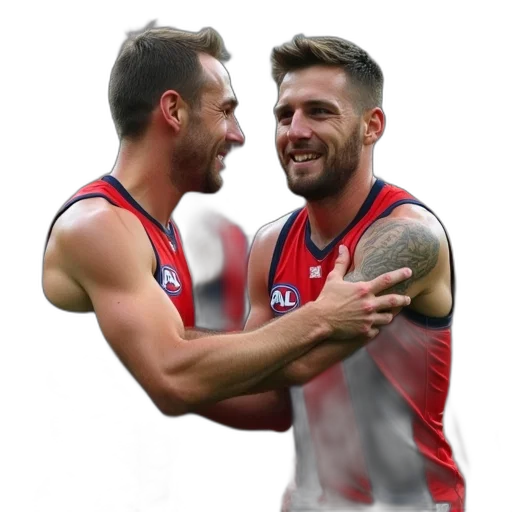 melbourne, players, greet, each transparent PNG cut-out