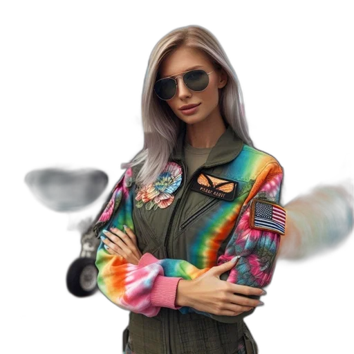 jacket, weapon, staff, robot transparent PNG cut-out