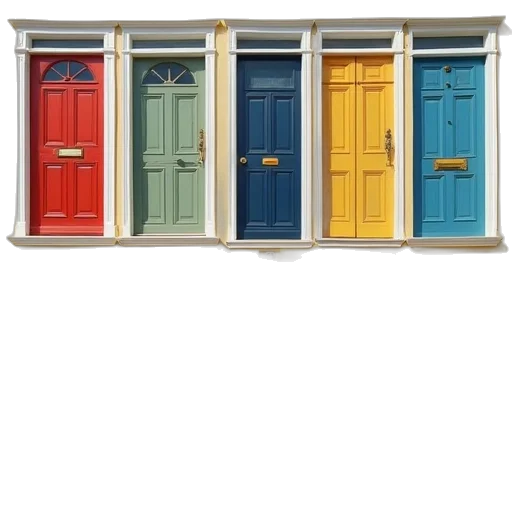 building, furniture, 3d render, colorful transparent PNG cut-out