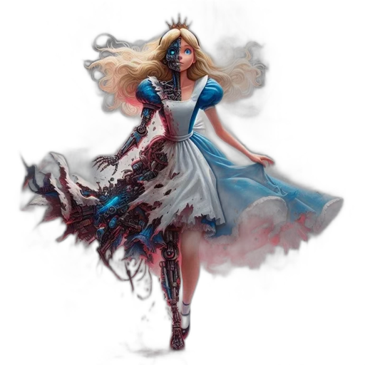 dress, fantasy art, concept art, comic book art transparent PNG cut-out