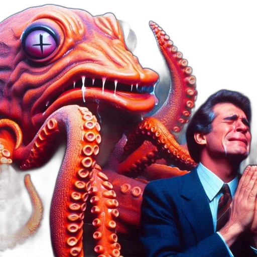 creature, animal, vaporwave, outer space transparent PNG cut-out