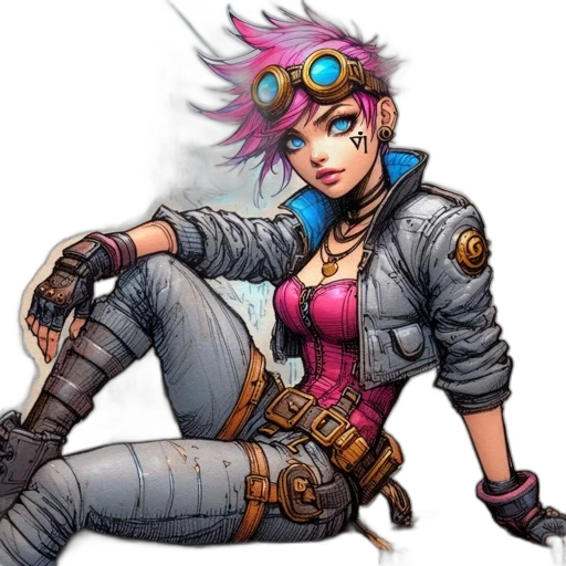jacket, weapon, staff, concept art transparent PNG cut-out