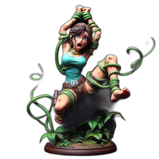 fantasy art, concept art, 3d render, green transparent PNG cut-out