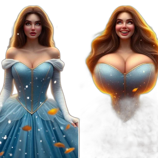 dress, fantasy art, concept art, 3d render transparent PNG cut-out