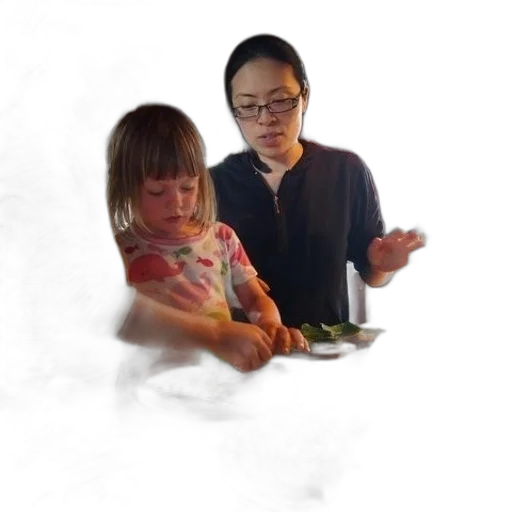 food, staff, photorealistic, woman transparent PNG cut-out