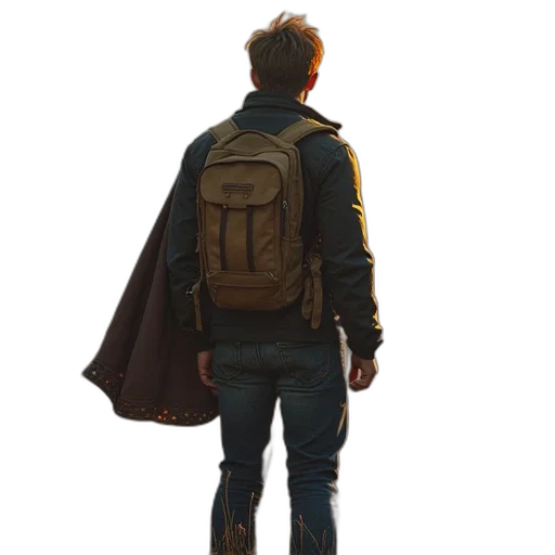 jacket, robot, staff, concept art transparent PNG cut-out