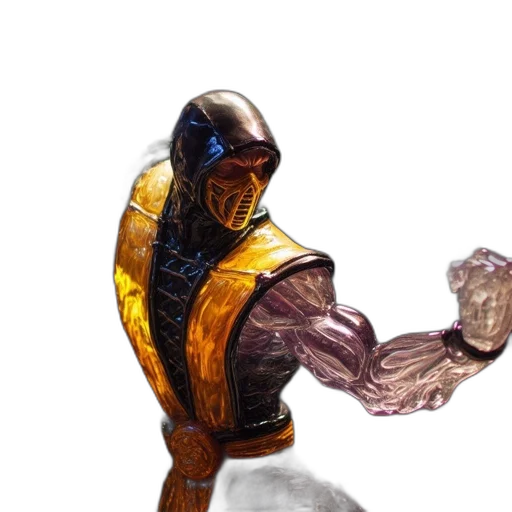 robot, creature, mask, staff transparent PNG cut-out