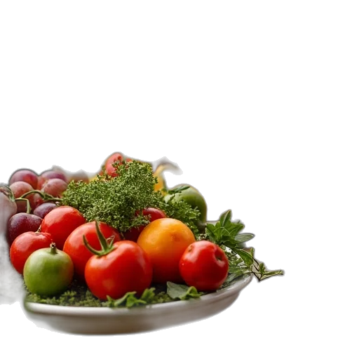 food, crown, 3d render, photorealistic transparent PNG cut-out