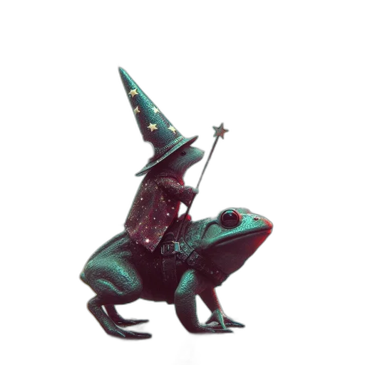 dragon, hat, staff, creature transparent PNG cut-out