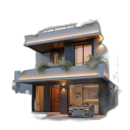 building, 3d render, photorealistic, concept art transparent PNG cut-out