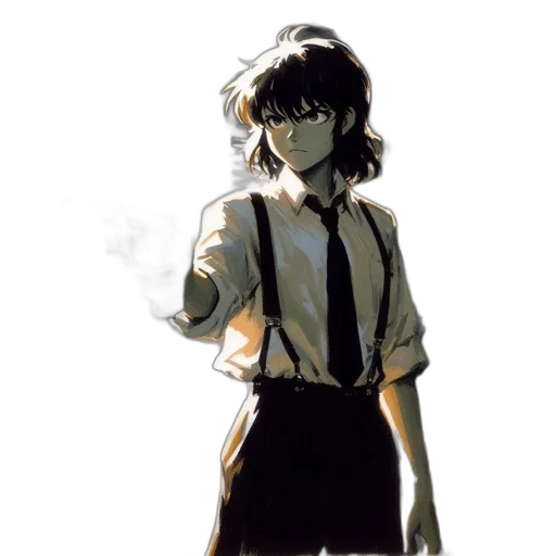 dress, jacket, staff, mask transparent PNG cut-out