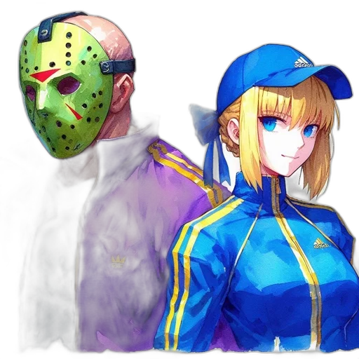mask, robot, face, jacket transparent PNG cut-out