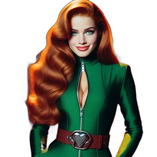 hair, dress, jewelry, comic book art transparent PNG cut-out