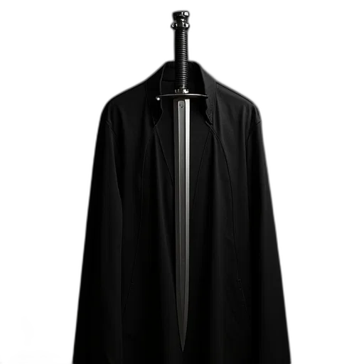 jacket, dress, umbrella, staff transparent PNG cut-out