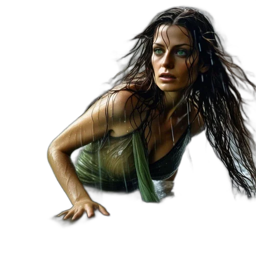 hair, creature, photorealistic, concept art transparent PNG cut-out