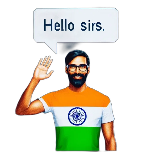 cartoon, illustration, man, indian transparent PNG cut-out