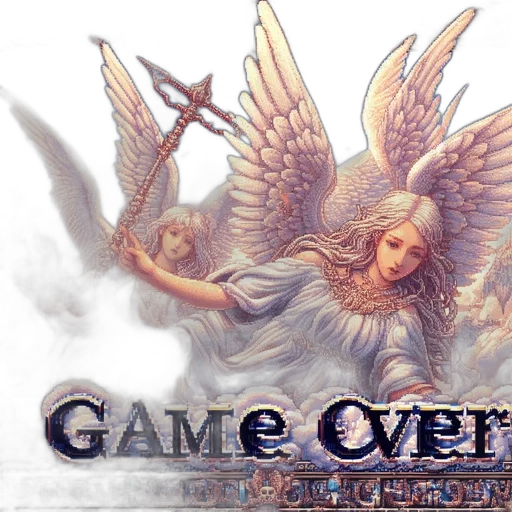 fantasy art, pixel art, concept art, two transparent PNG cut-out