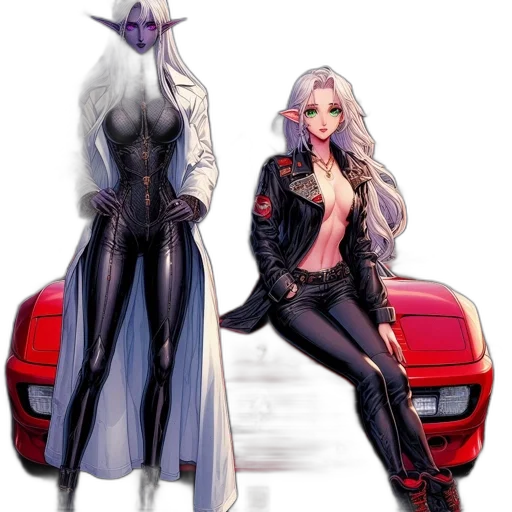 car, concept art, fantasy art, comic book art transparent PNG cut-out