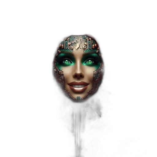 mask, face, robot, creature transparent PNG cut-out