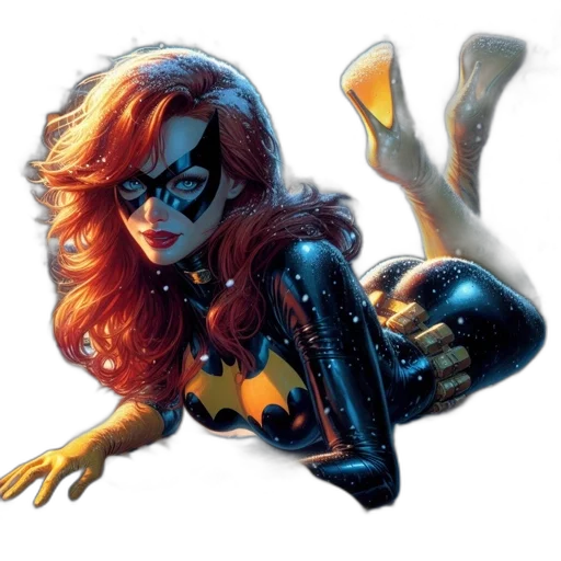 comic book art, concept art, female, superhero transparent PNG cut-out