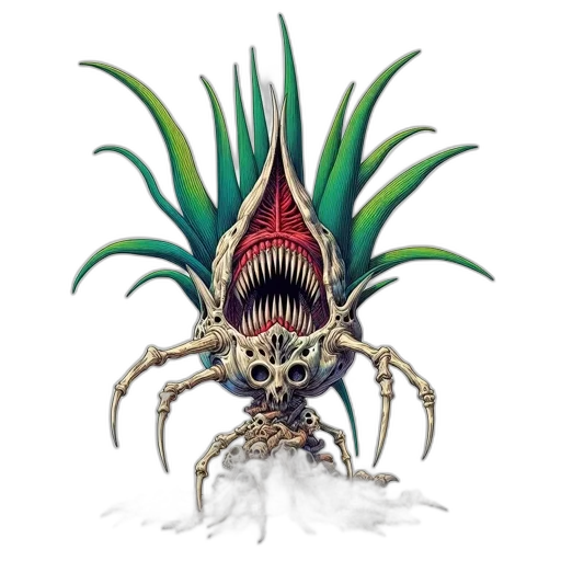 creature, crown, mask, staff transparent PNG cut-out