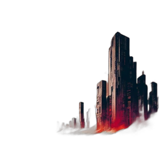 building, robot, concept art, 3d render transparent PNG cut-out