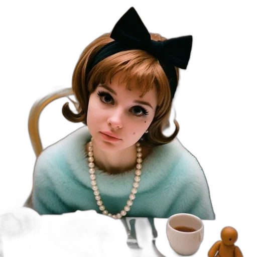 dress, staff, face, 3d render transparent PNG cut-out