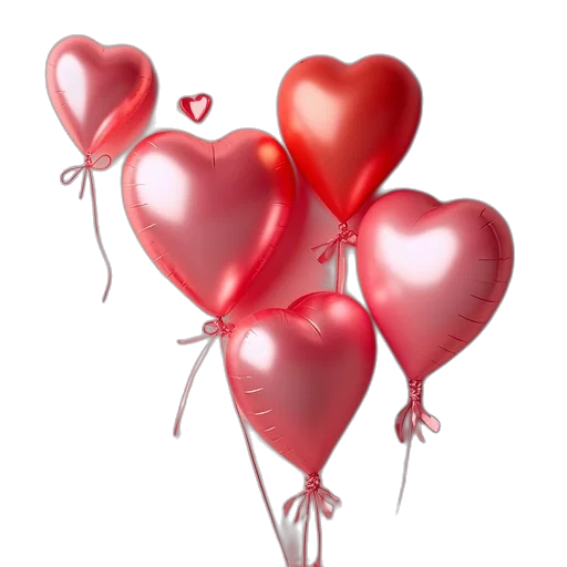 photorealistic, red, valentine, day transparent PNG cut-out