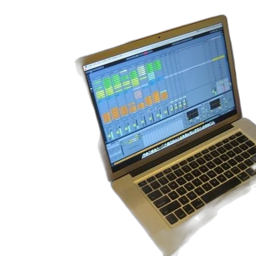 laptop, music, editing, program transparent PNG cut-out