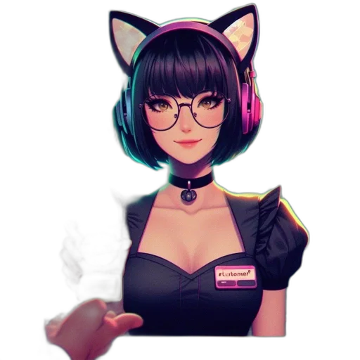 staff, robot, dress, fantasy art transparent PNG cut-out