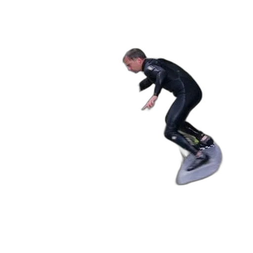 3d render, man, black, wetsuit transparent PNG cut-out