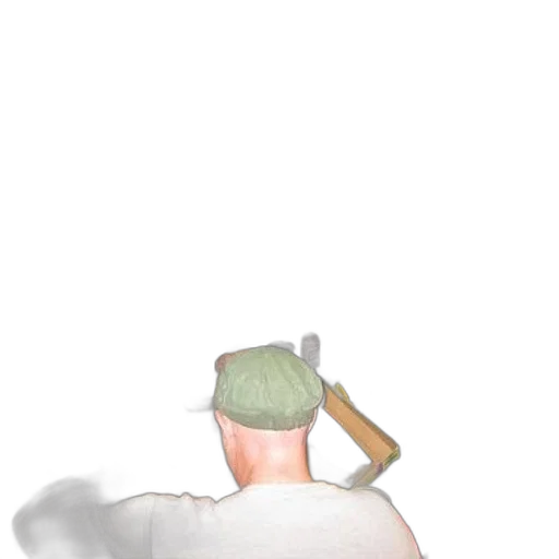 hat, staff, hair, weapon transparent PNG cut-out