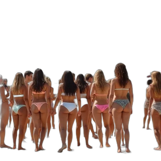 beach, underwater, pastel, group transparent PNG cut-out