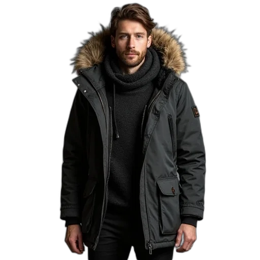 jacket, fjalerdal, hooded, parka transparent PNG cut-out