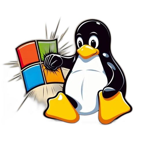 pixel art, stylized, penguin, mascot transparent PNG cut-out