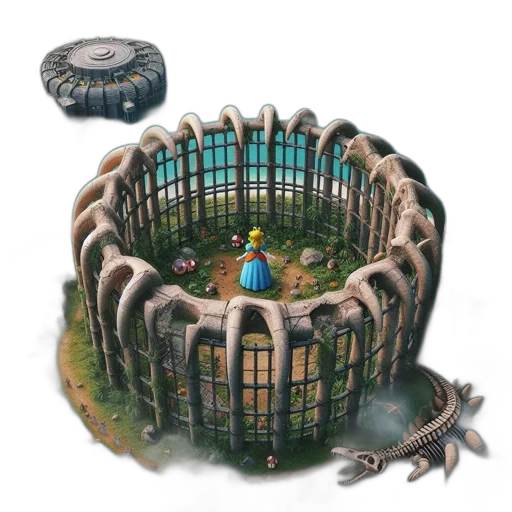 building, concept art, fantasy art, 3d render transparent PNG cut-out