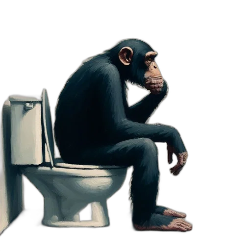 animal, concept art, photorealistic, chimpanzee transparent PNG cut-out